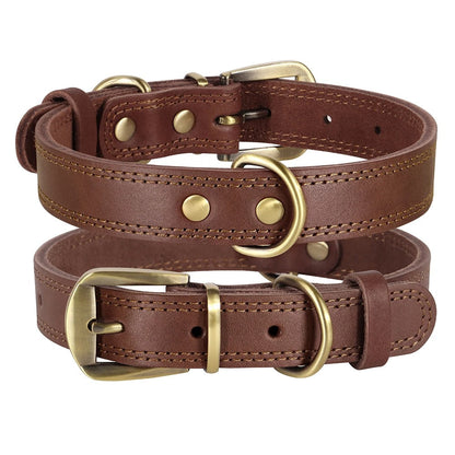 Rynx | Genuine Leather Dog Collar Durable and Adjustable for Small and Large Dogs
