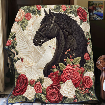 Rynx | Dove and Horse Quilted Blanket