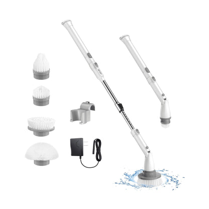 Rynx | telescopic electric rotating scrubber wireless 25-47in & 4 brush heads