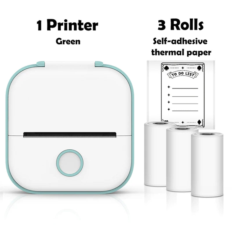 Rynx | T02 Portable Mini Wireless Thermal Pocket Printer Self-Adhesive Stickers Used for DIY, Journal Stickers Portable Printer