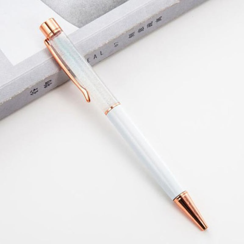 Rynx | 1Pc New Gold Foil Pens Metal Ballpoint Pens Office Birthday Gifts Ballpoint Pen Engraved Names Private Laser Customize Logo Pen