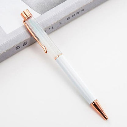 Rynx | 1Pc New Gold Foil Pens Metal Ballpoint Pens Office Birthday Gifts Ballpoint Pen Engraved Names Private Laser Customize Logo Pen