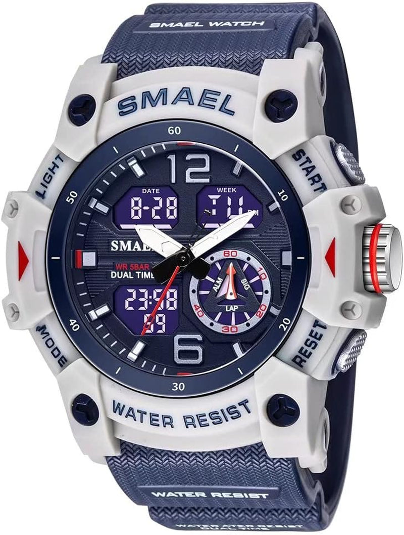 Rynx | Men's waterproof sports wristwatch with date and multifunction LED alarm stopwatch