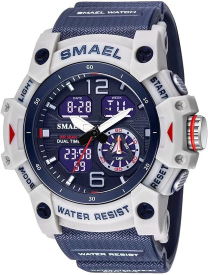 Rynx | Men's waterproof sports wristwatch with date and multifunction LED alarm stopwatch