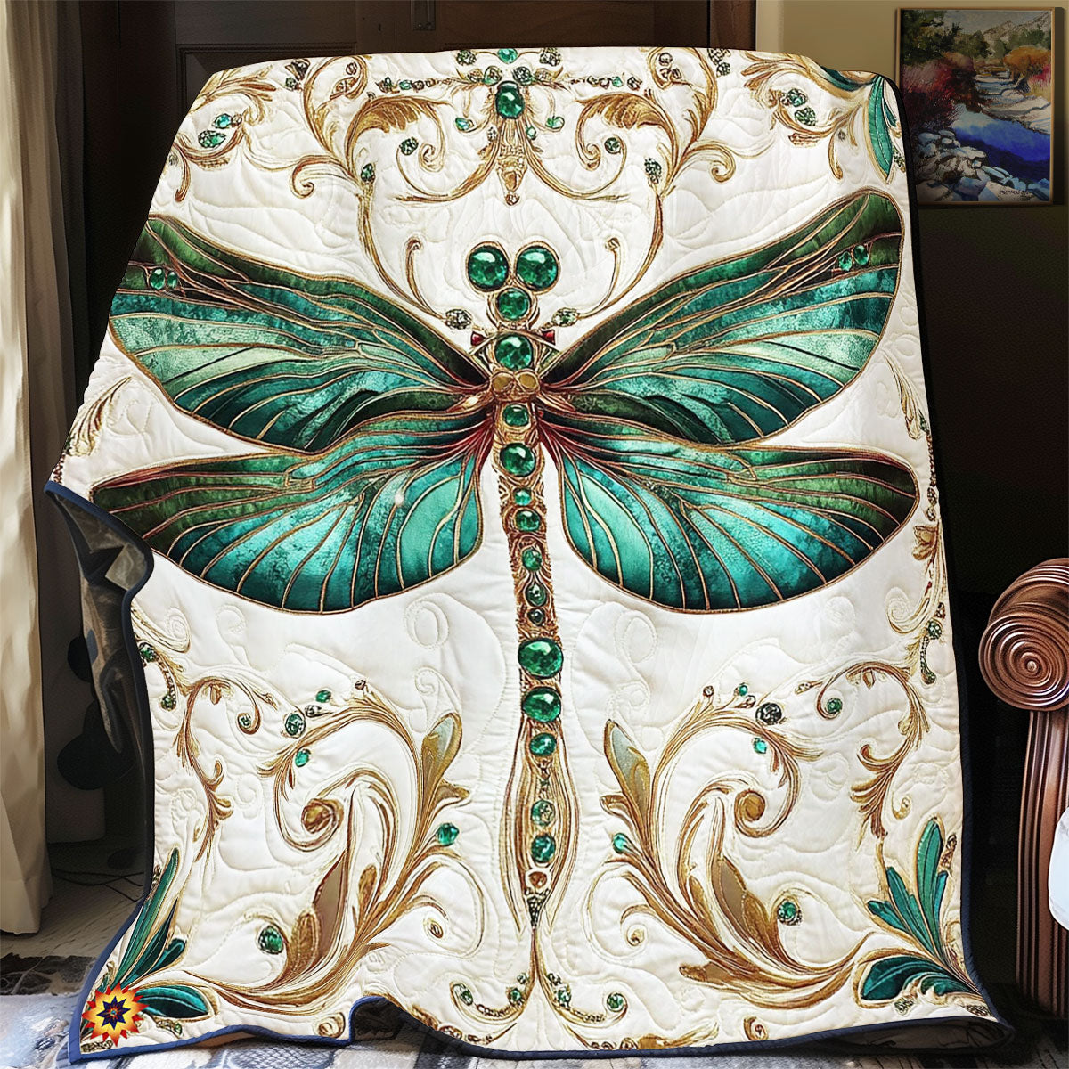 Rynx | Royal Green Dragonfly Quilt