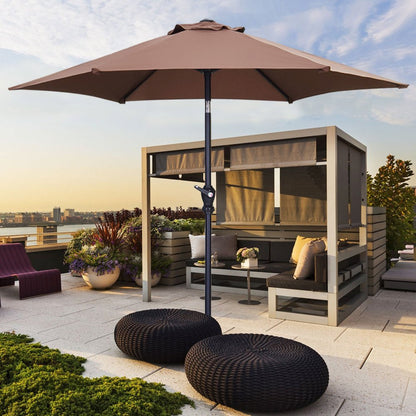 Rynx | 7.5FT Patio Umbrella with Push Button Tilt and Crank