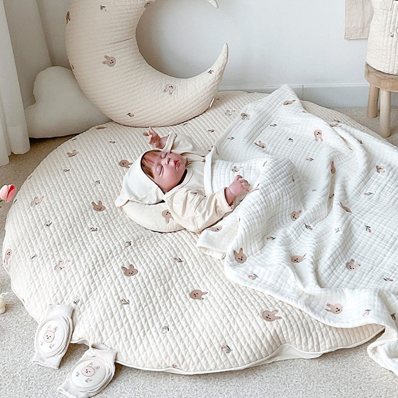 RYNX | Bear Embroidery Baby Crawling Mat