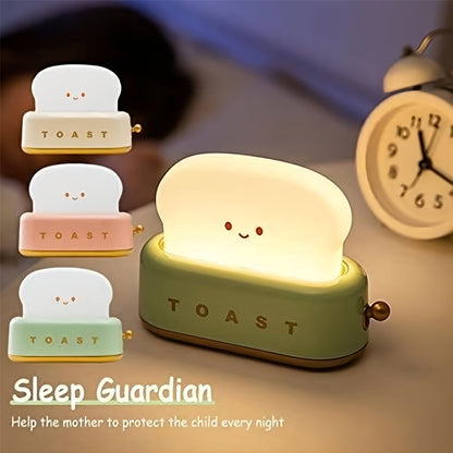 Rynx | LumiToast - Sweet USB Rechargeable LED Toaster Table Lamp, 3000K Warm Light