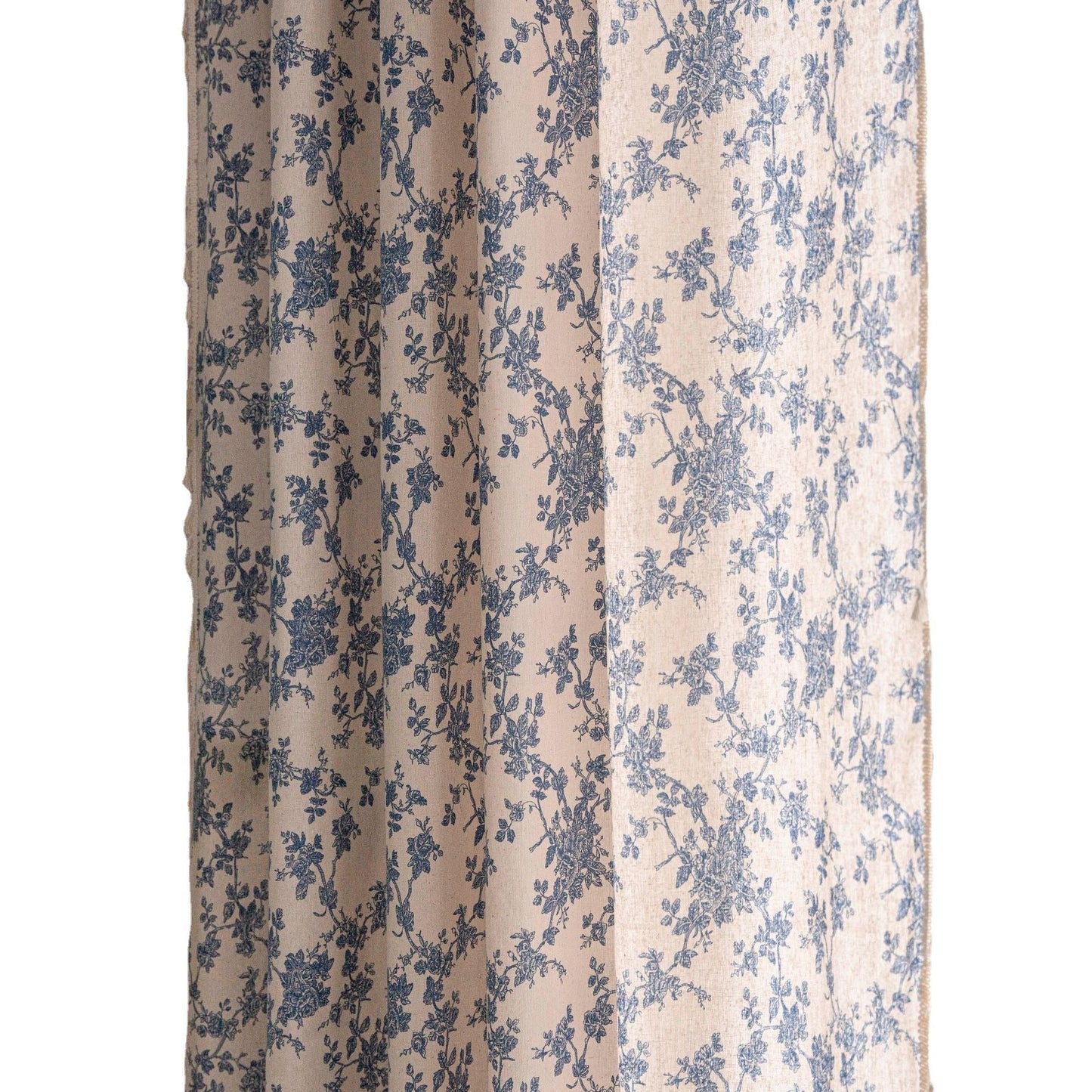 Rynx | Cotton and linen printed kitchen curtain beige tassel small window semi-shadow bay window decoration