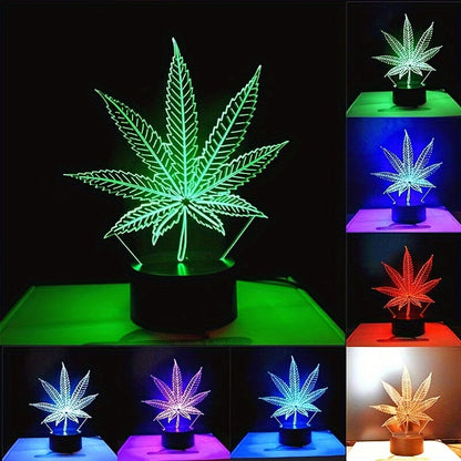 Rynx | Hemp Leaf - 3D Night Lamp Acrylic Table Lamp