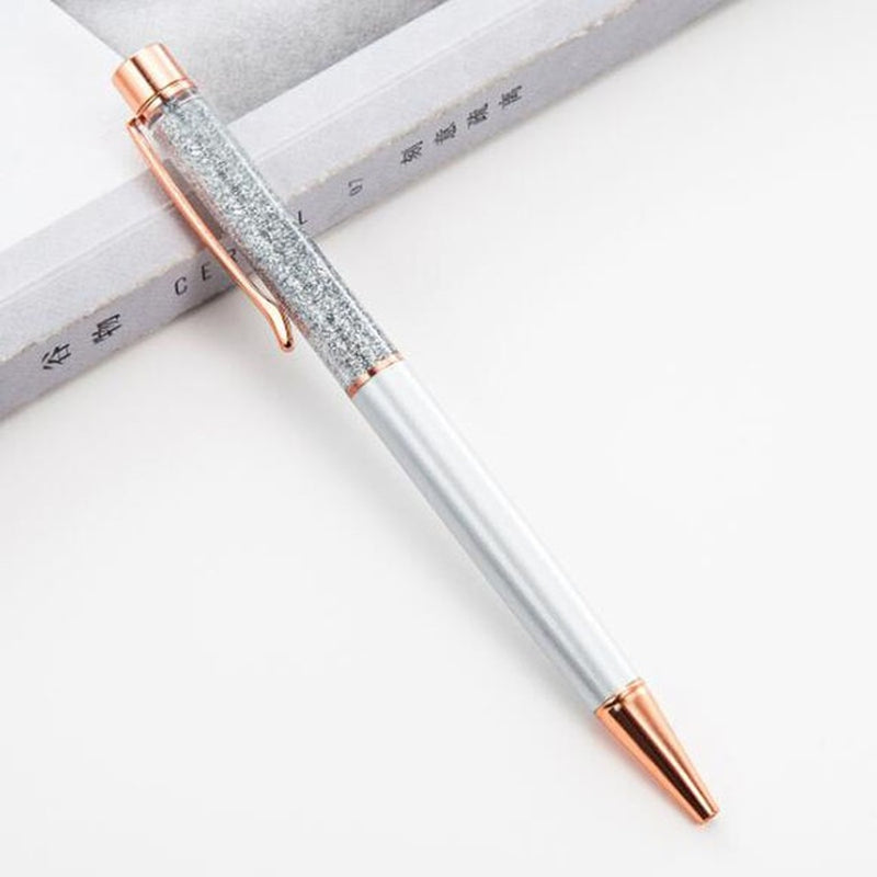 Rynx | 1Pc New Gold Foil Pens Metal Ballpoint Pens Office Birthday Gifts Ballpoint Pen Engraved Names Private Laser Customize Logo Pen