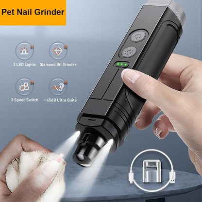 Rynx | Professional electric pet nail grinder with dual LED light