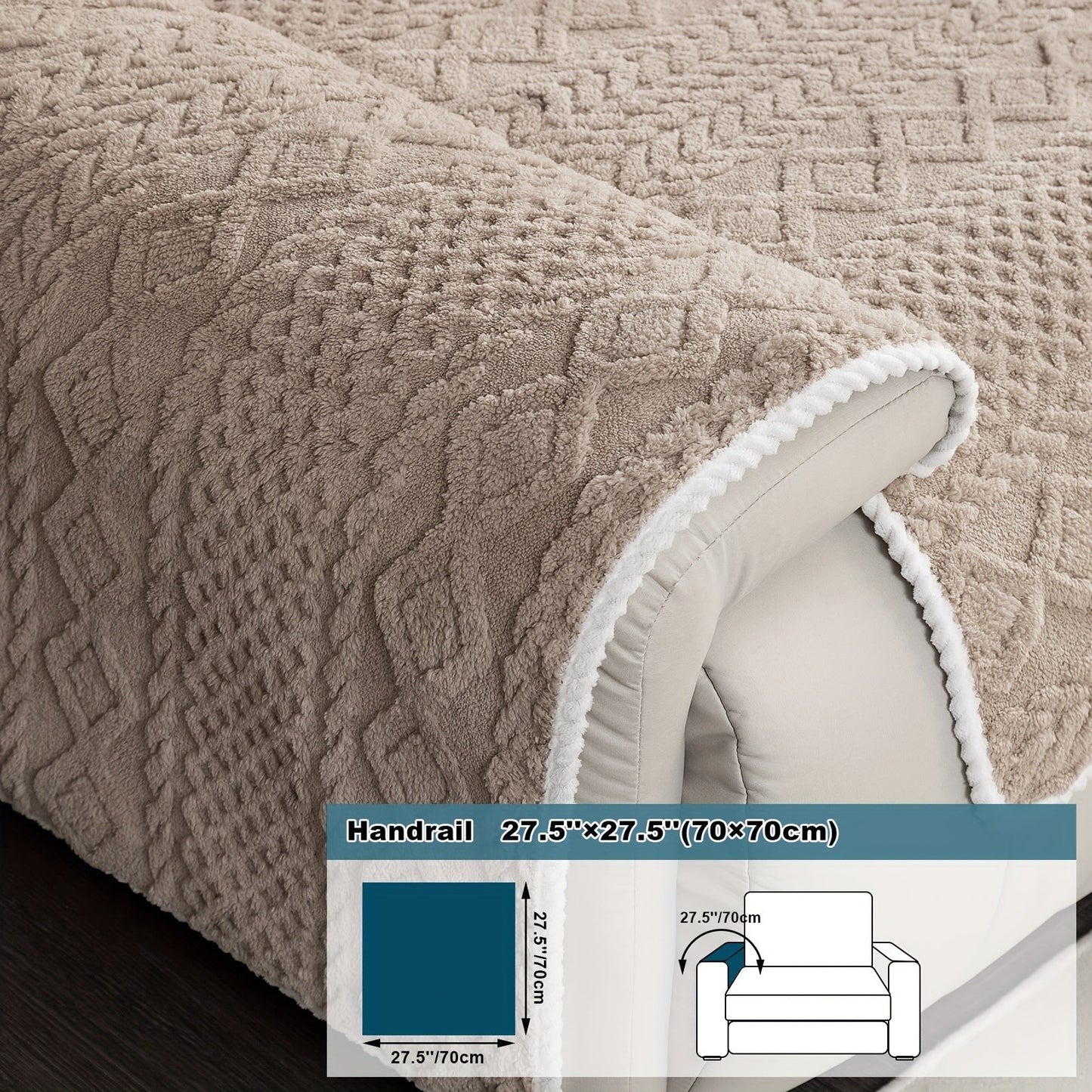 Rynx | 1pc Sofa Slipcover - Pet Dog Friendly, Fuzzy Non-Slip, Breathable Sofa Cover for Bedroom, Office, Living Room Decor