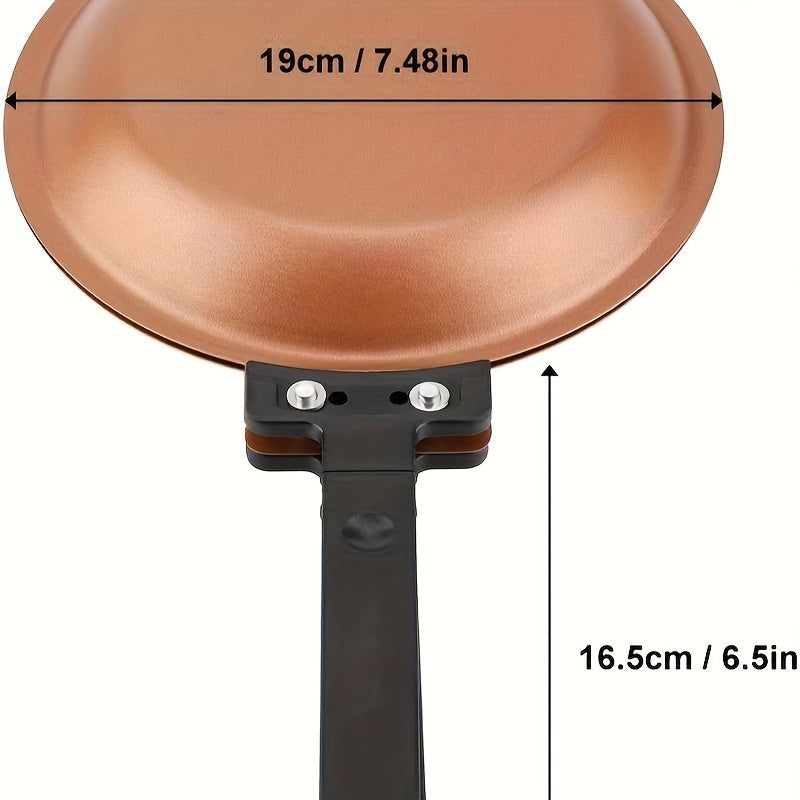 Rynx | Steel Double-Sided Pan – Nonstick Copper Pancake Maker, Easy to Flip Frying Pan for Fluffy Pancakes, Omelets and Frittatas, Dishwasher Safe
