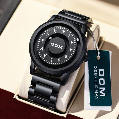 Rynx | Magnetic hanging Men's silver watch with steel bracelet