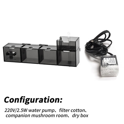 Rynx | 3-in-1 Silent Waterfall Fish Tank Filter Box with Built-in Cleaner