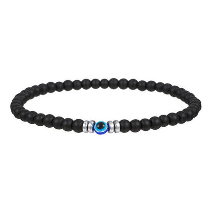 RYNX | Made 4mm Natural Stone Bracelet with Evil Eye - Thor Edition for Men