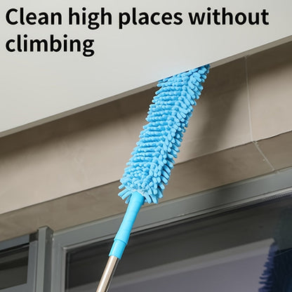 Rynx | Premium Ceiling Fan Duster with Extension Pole – Removable & Washable Dust Removal Brush for Fans, Furniture, and Cars – Reaches High Ceilings, Easy Cleaning Tool for Hard-to-Reach Areas