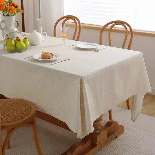 Rynx | Linen Cotton Washable Tablecloth – Elegant Linen Fabric for Weddings, Home Parties and Dinner Banquets