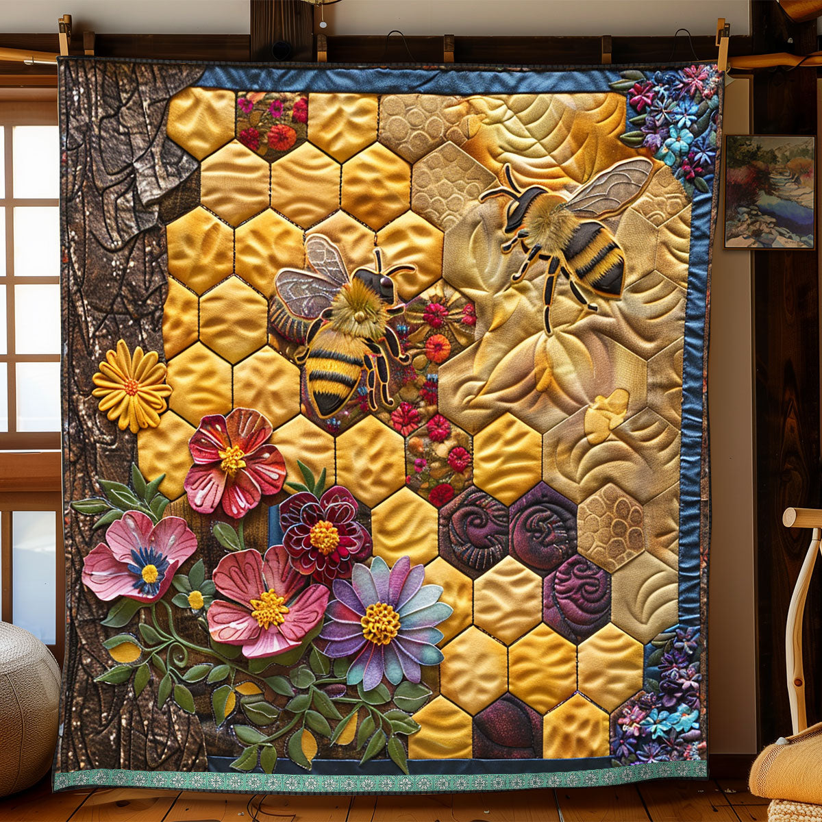 Rynx | Hexagon Bee Hive Blanket