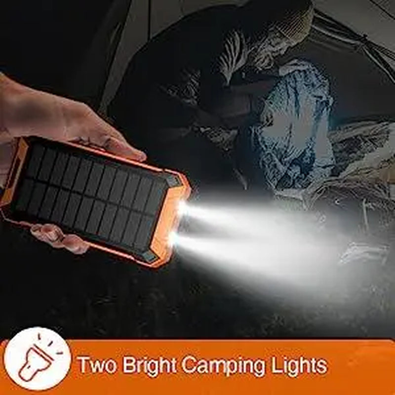 Rynx | ChargePro Solar Powerbank | Wireless Charger | 15W Fast Charging Function | 6 Outputs | Integrated Cables | Portable & Waterproof