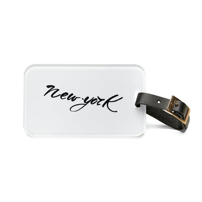 Rynx | Personalized Premium Acrylic Luggage Tags with Adjustable Leather Strap