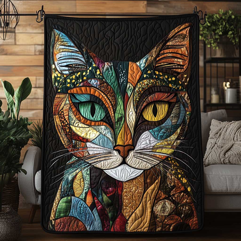 Rynx | Patchwork Artist Cat Quilt