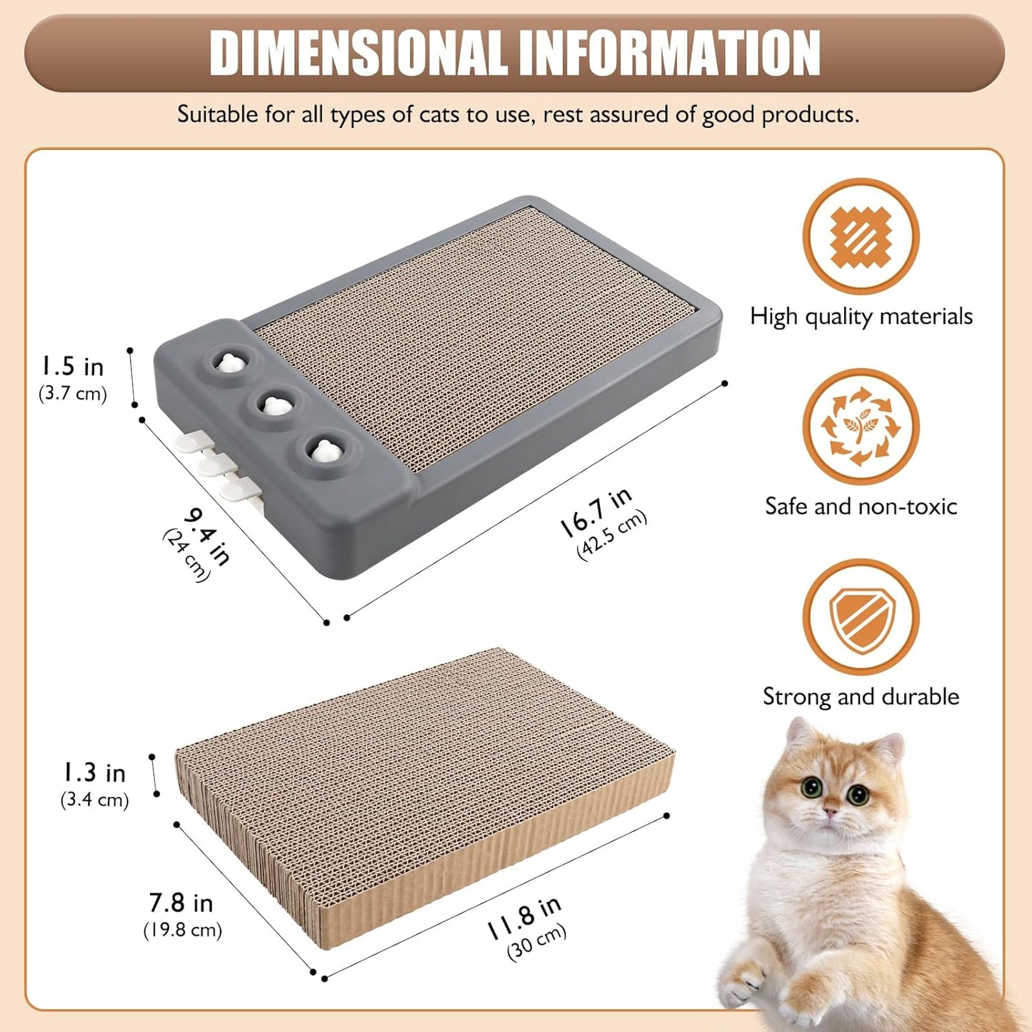 Rynx | Durable Cat Scratching Board