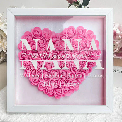 Rynx | Personal Flower Heart with Name – Unique Gift for Mother's Day