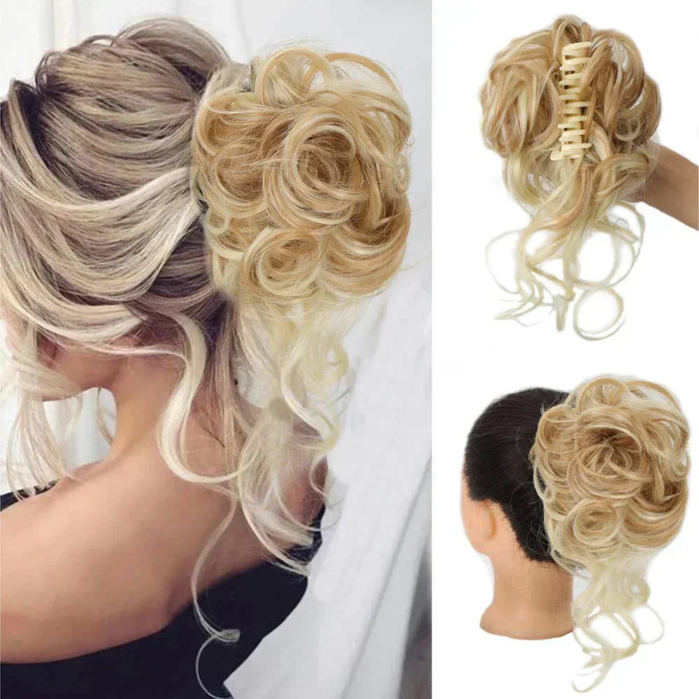 RYNX | Curlybun: Instant Curled Bun Hair Clip Platinum blonde