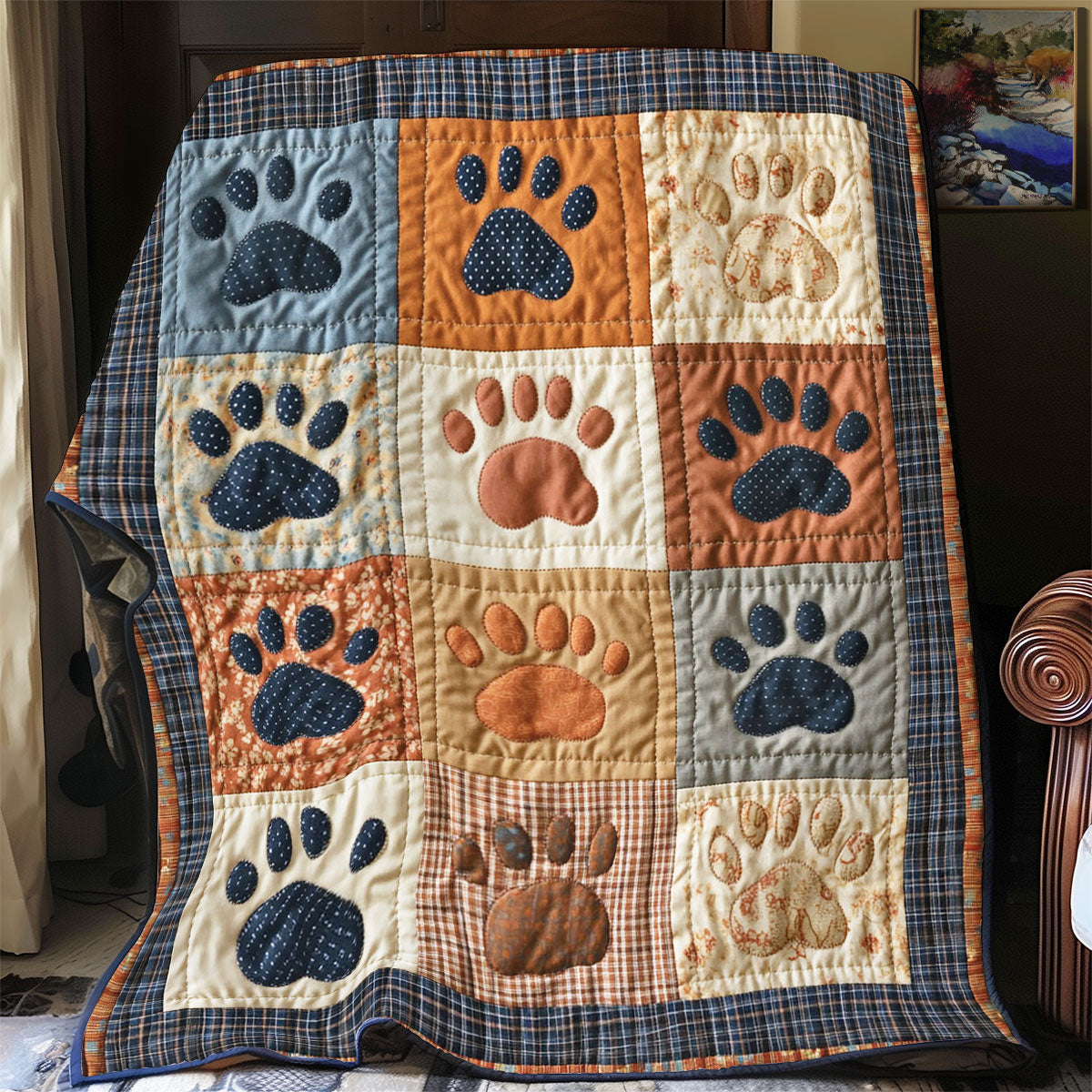 Rynx | Colorful Dog Paw Quilt