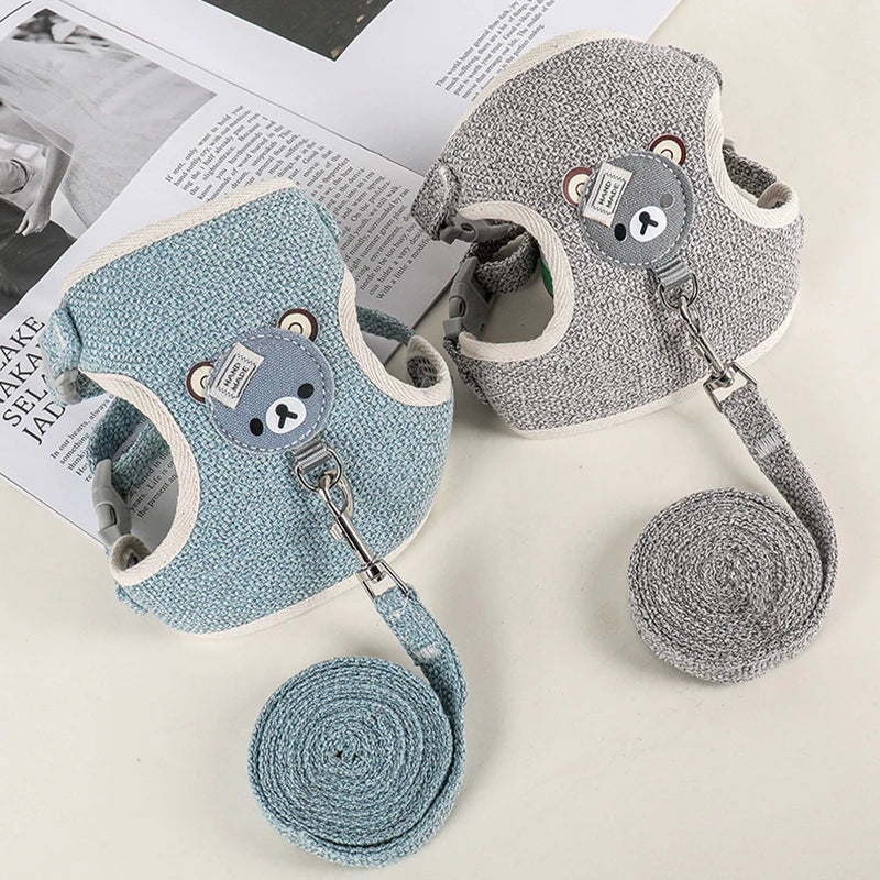 Rynx | Outdoor Rabbit & Guinea Pig Harness and Leash Set - Linen Pet Vest for Small Animals