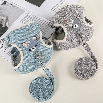 Rynx | Outdoor Rabbit & Guinea Pig Harness and Leash Set - Linen Pet Vest for Small Animals