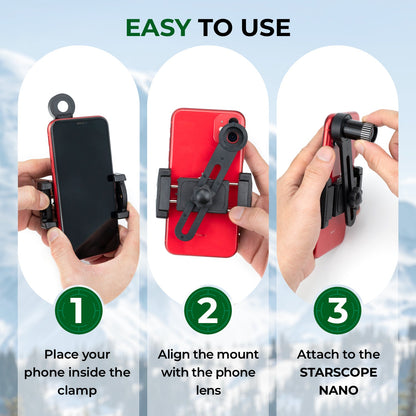 Rynx | Phone holder for Starscope Nano Telescope - Simple and Effective, Safe and Stable