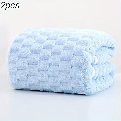 Rynx | 2pcs Ultra-Soft Microfiber Bath Towels - Super Absorbent, Quick-Dry Waffle Weave for Daily Use, Spa, Gym and Travel