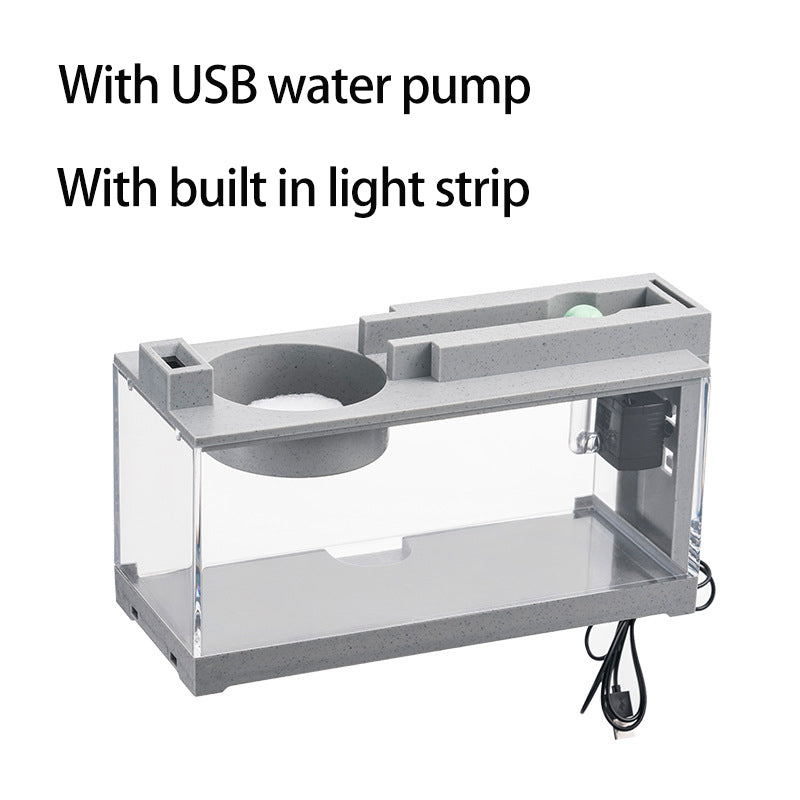Rynx | Aquarium Fish Tank Set with Built-in Oxygen Column & USB Silent Filter