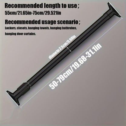 Rynx | Adjustable Tension Curtain Rod - Heavy-Duty, No-Drill Extendable Rod for Shower, Closet, Window, Towel Rack - Metal and Plastic Home Accessory