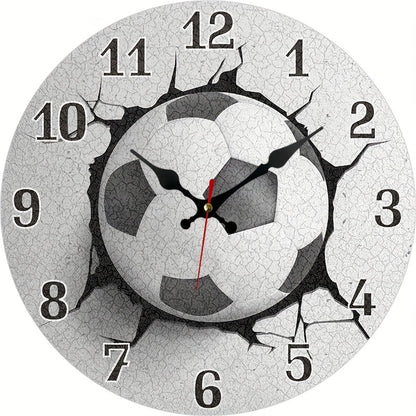 Rynx | Silent Tree Football Wall Clock - Sports Theme for Living Room, Office & Gym