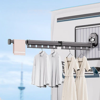 Rynx | Mounted Foldable Clothes Drying Rack With Suction Cup