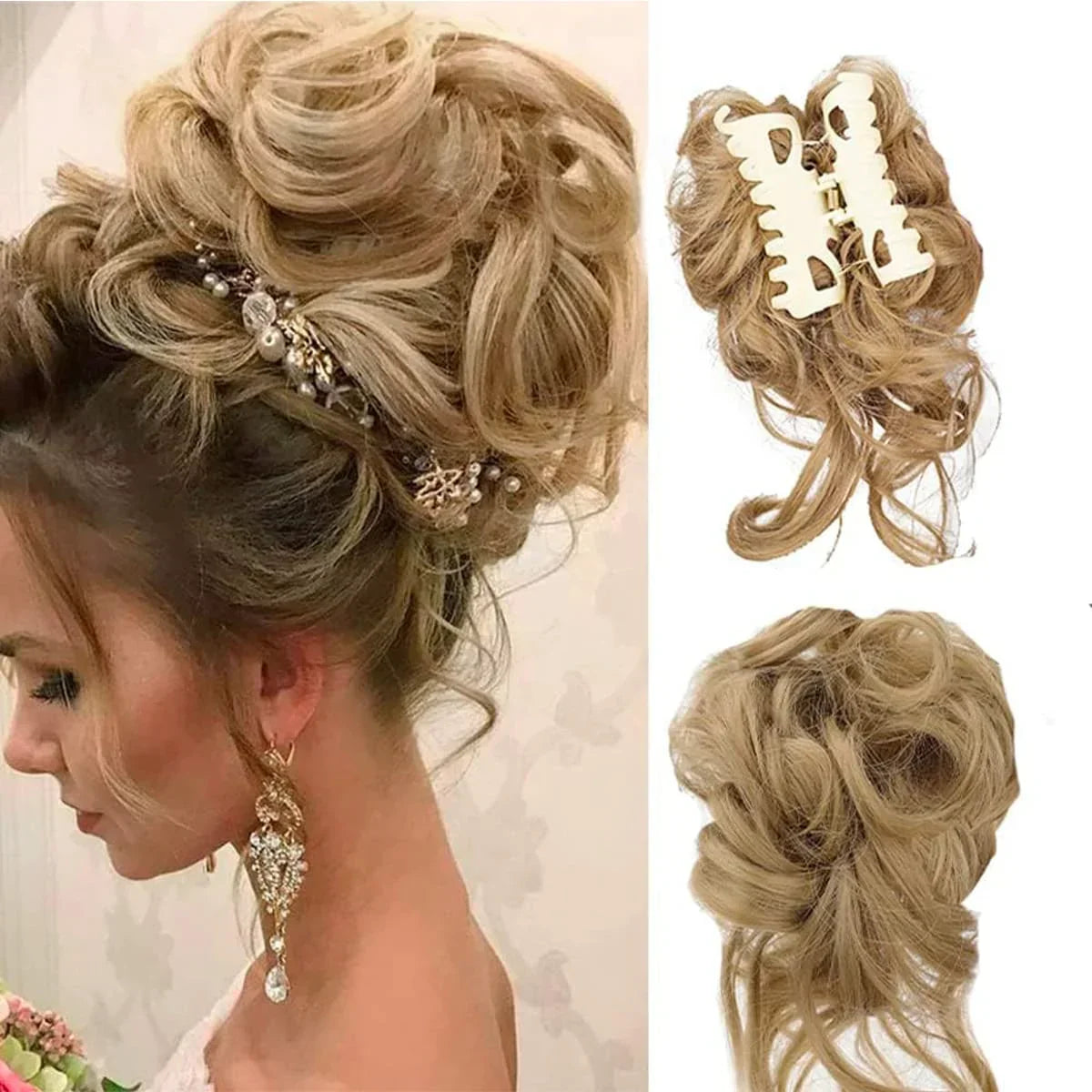 Rynx | Rose Curlybun: Instant Curly Bun Hair Clamp