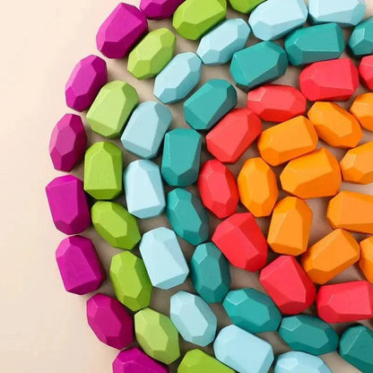 Rynx | Colorful Wooden Building Blocks Set for Creative Learning and Logical Development