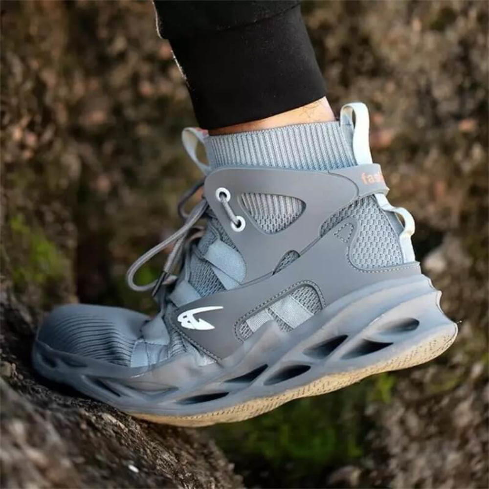 Rynx | Lightweight, breathable work shoes with steel toe Gray