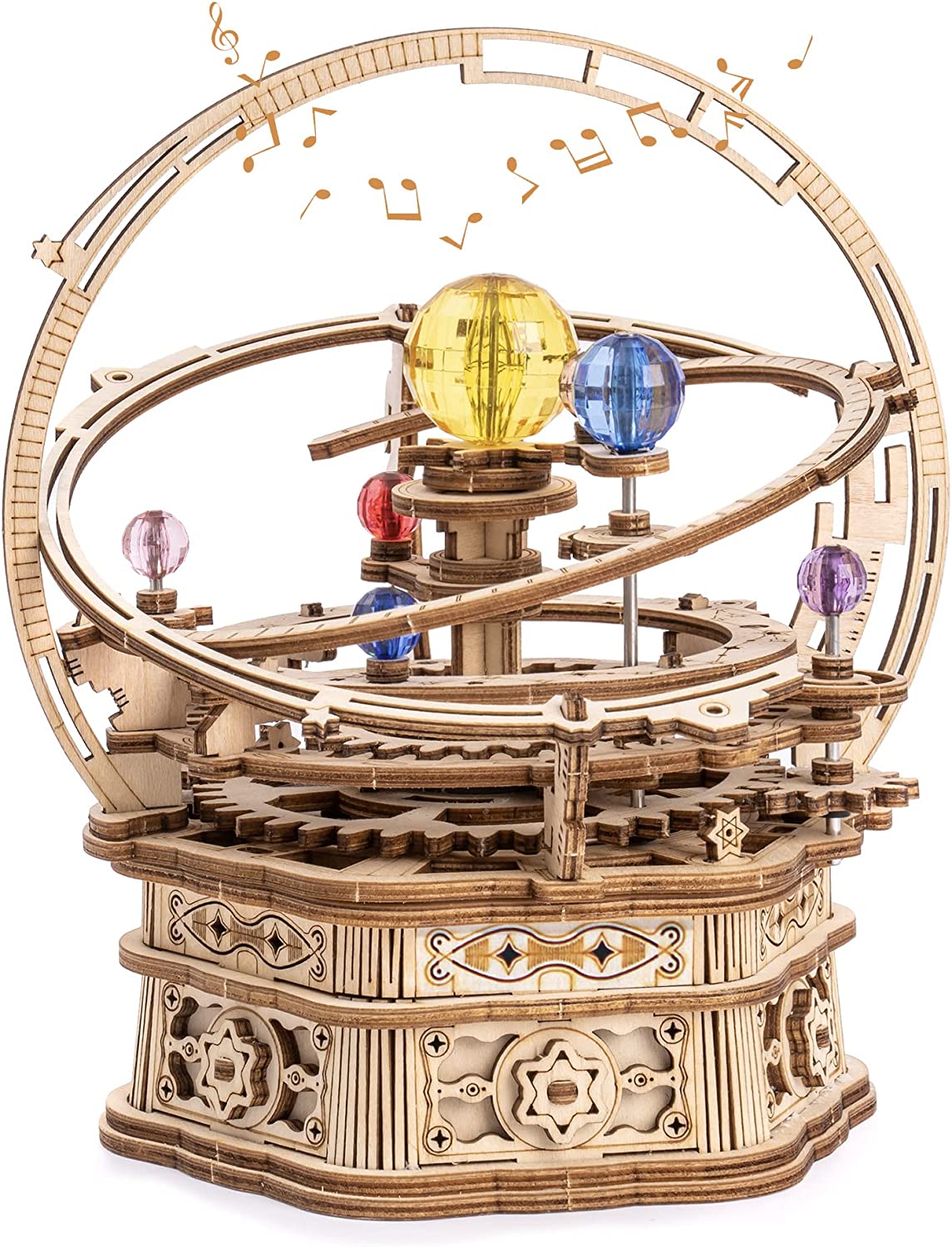 Rynx | DIY 3D Wood Rotating Starry Sky Mechanical Music Box
