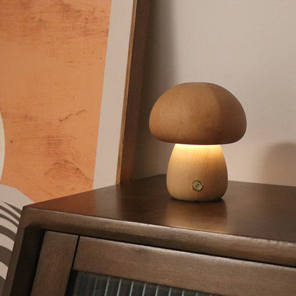 RYNX | Mushroom Table Lamp In Wood