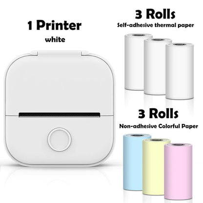 Rynx | T02 Portable Mini Wireless Thermal Pocket Printer Self-Adhesive Stickers Used for DIY, Journal Stickers Portable Printer