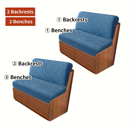 Rynx | 4PCS Bohemian Style RV Sofa Cushion Cover Set - Elastic Fabric Slipcovers, Comfortable and Easy to Install | Machine Washable, Dust & Pet Bite Proof, Waterproof, Stain Resistant | Sofa Protection for Two-Seat Sofas, RV and Camping Vehicle