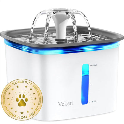 Rynx | 95oz Pet Water Fountain, Automatic Dispenser with Filters for Cats and Dogs