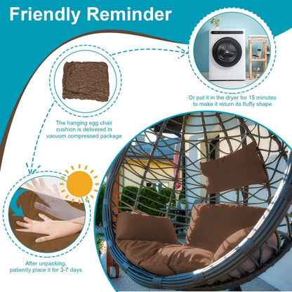 Rynx | Egg Chair Hanging Basket Seat Cushion with Headrest