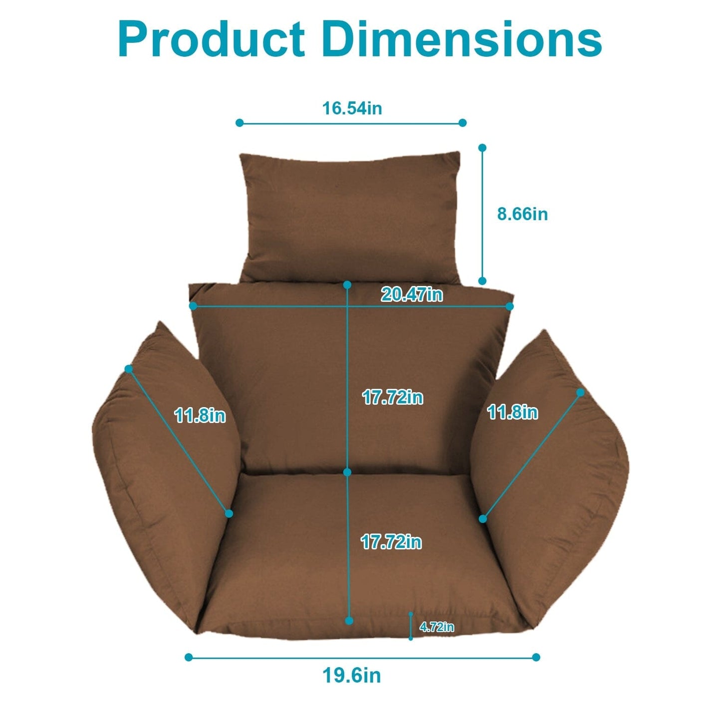Rynx | Egg Chair Hanging Basket Seat Cushion with Headrest