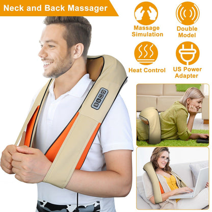 Rynx | Electric Back Massage Cape with Heat Deep Tissue 3D Knee Massage